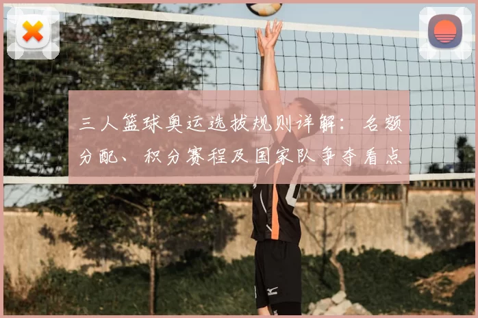 三人篮球奥运选拔规则详解:名额分配、积分赛程及国家队争夺看点